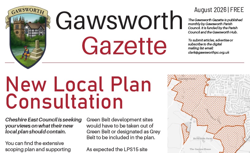 The cover of the Gawsworth Gazette August 2026